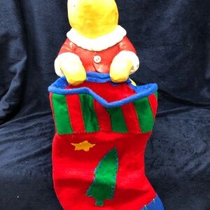 Pooh Bear Christmas sock holder